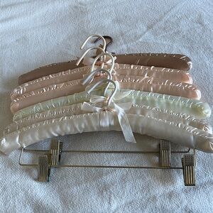 Padded satin hangers set of 6